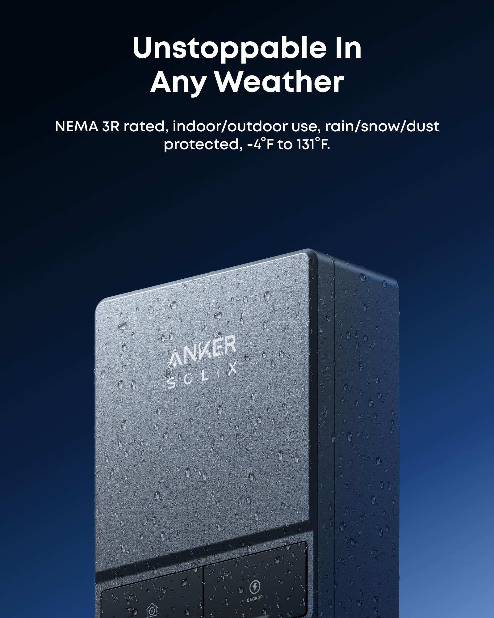 Anker SOLIX Smart Inlet Box, Manual Whole-Home Backup with Smart Daily Savings for E10, Reduce Up to 80% Bills, NEMA 3R Weatherproof, Plug & Play, Storm Guard Mode - Image 6