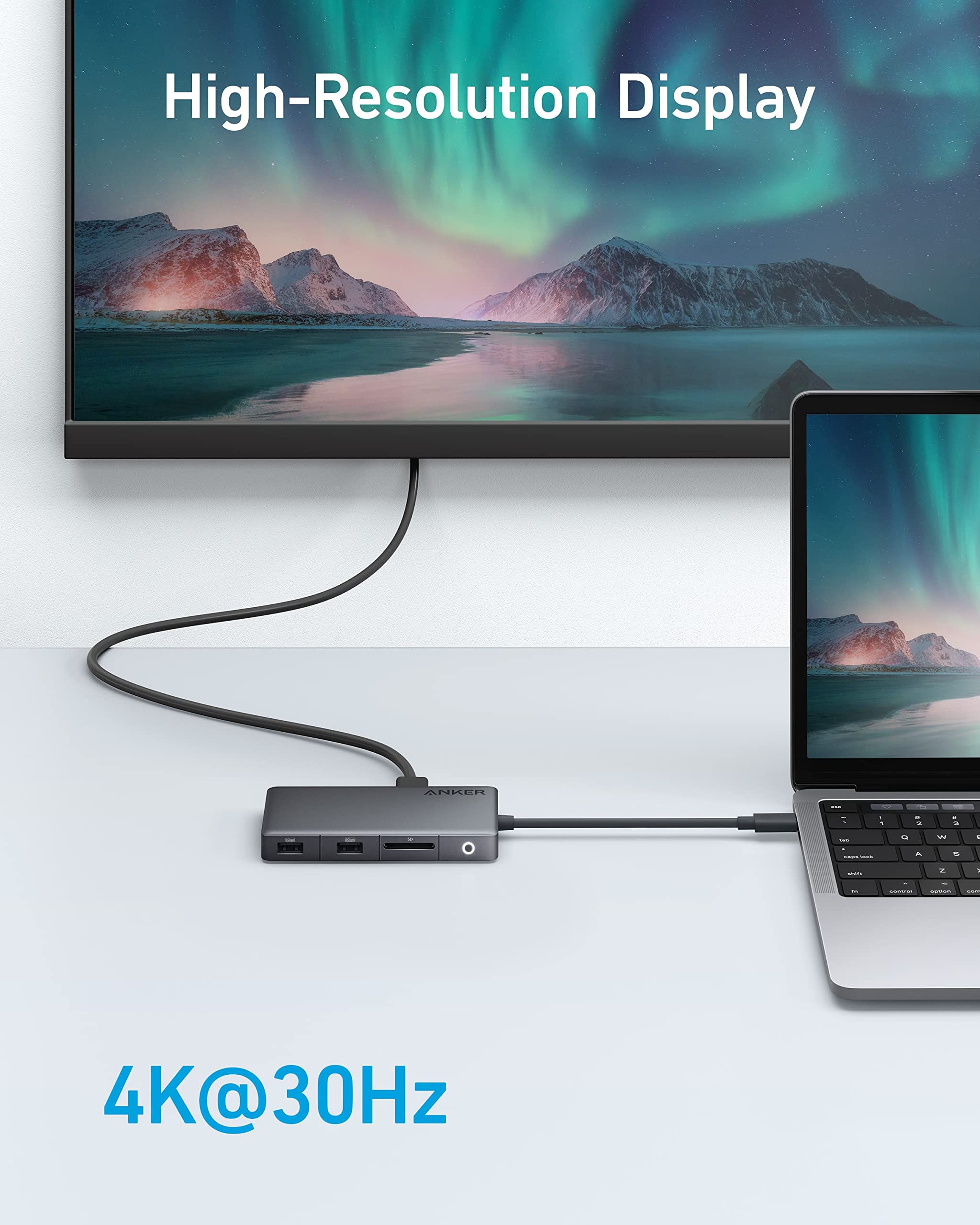 Anker USB-C Hub (7-in-1, 4K HDMI) with 3 5Gbps USB-C and USB-A Data Ports, Max 100W Power Delivery, 4K HDMI Display, Ethernet for Lenovo, Dell XPS, HP Laptops, MacBook, Ipad, and More - Image 5